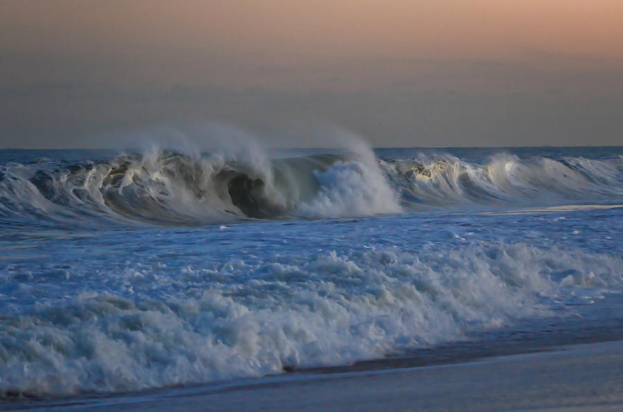 Sunset Photograph - Waves Point Pleasant Beach NJ by Terry DeLuco