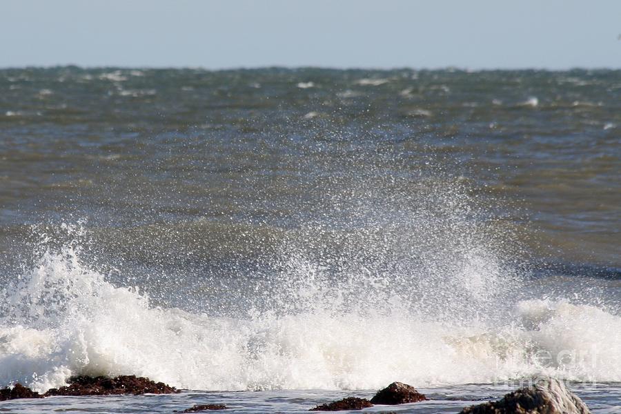 Beach Photograph - Waves Pounding the Montauk Surf by John Telfer