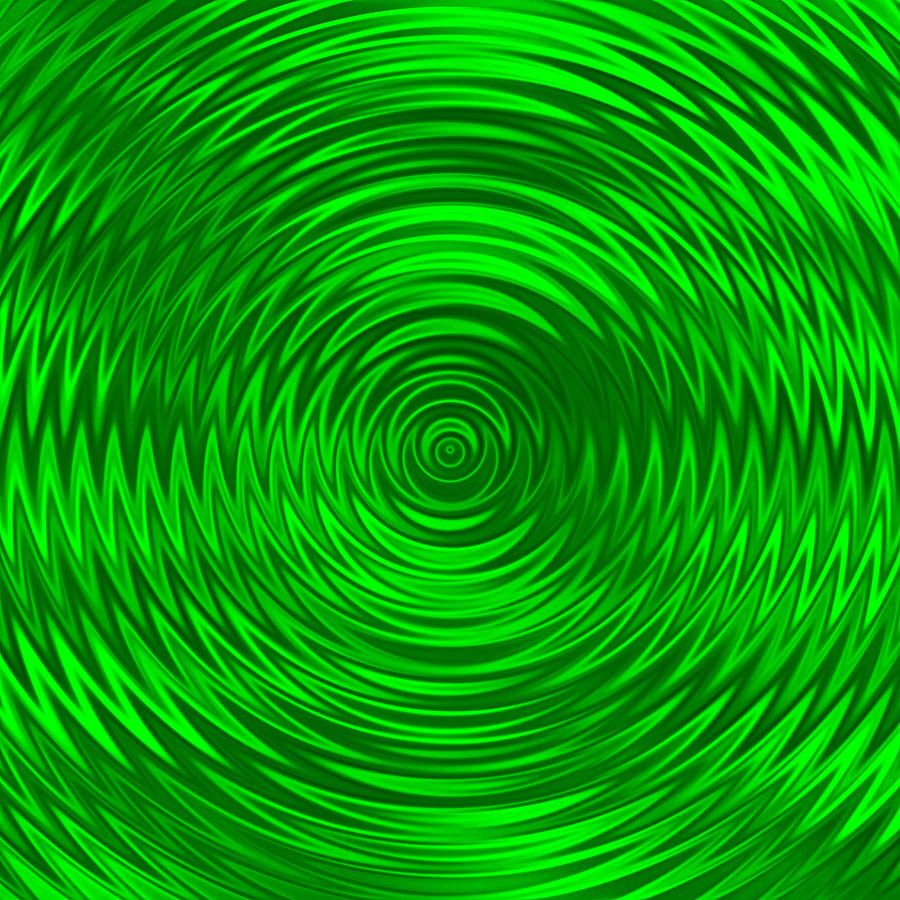 Wavy Green Background Digital Art by Valentino Visentini
