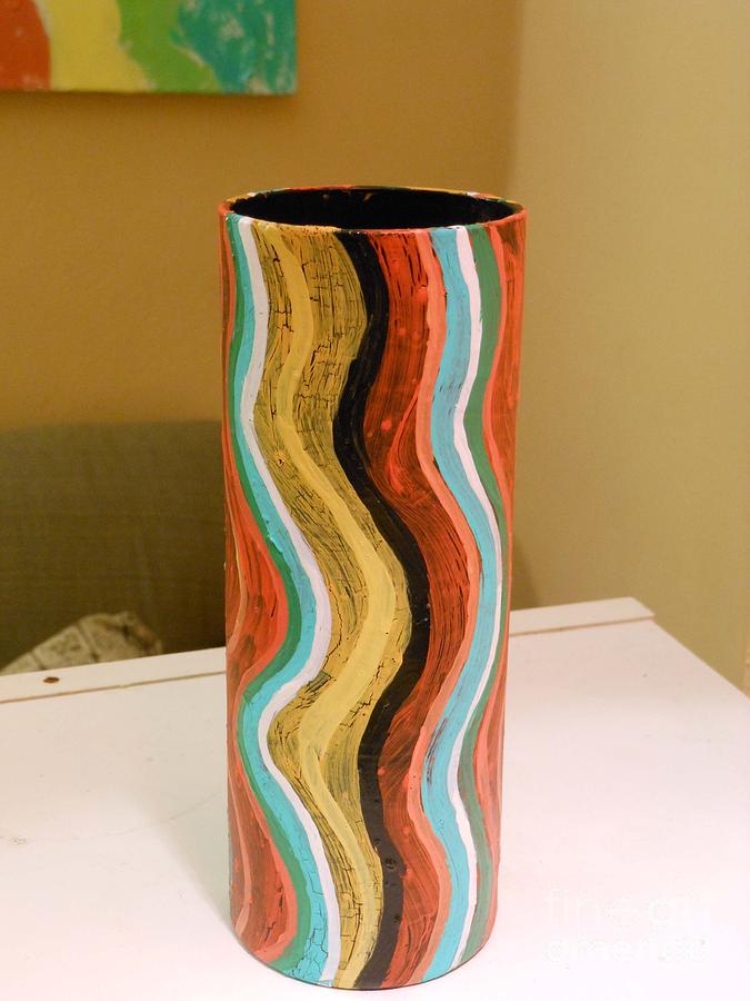 Wavy Vase Painting by Genevieve Esson