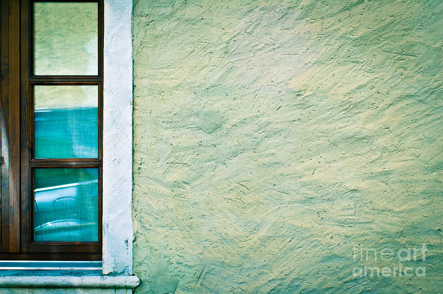 Abstract Photograph - Wavy wall with window by Silvia Ganora