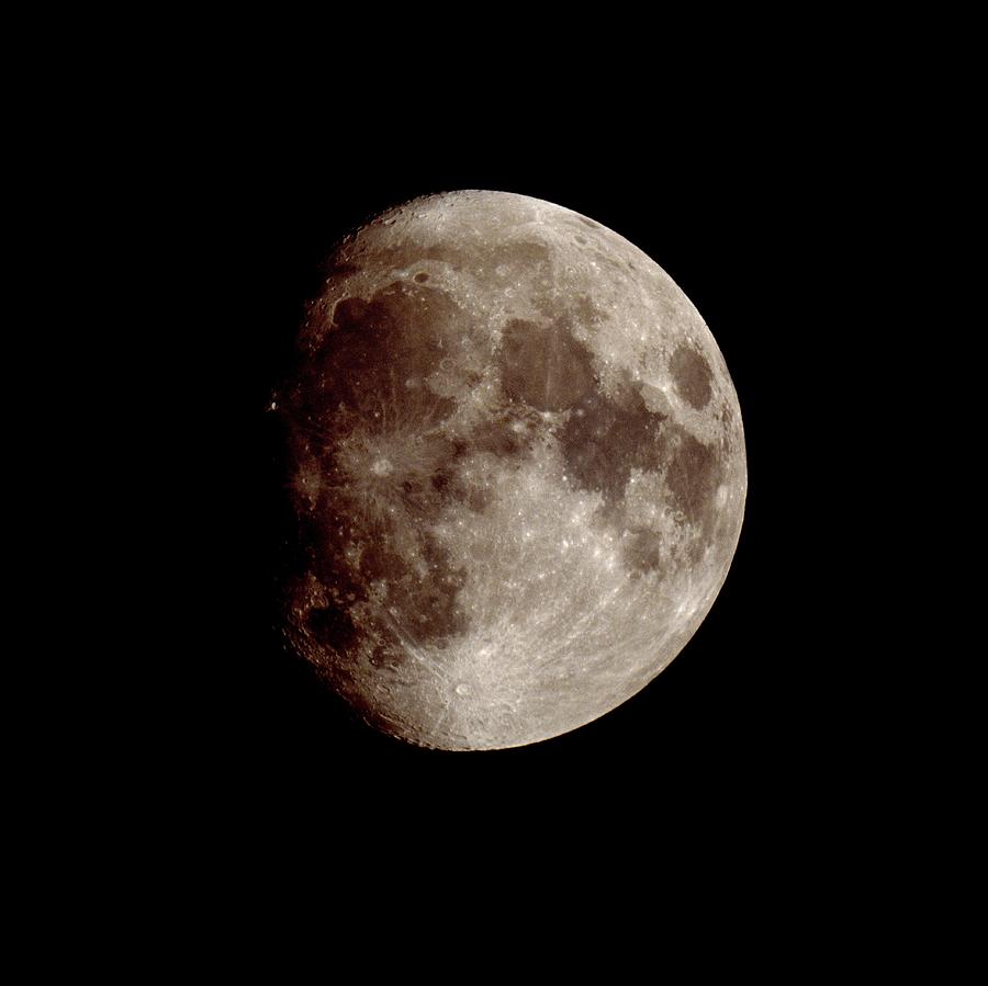 Mare Serenitatis Photograph - Waxing Gibbous Moon At 12 Days by John Sanford/science Photo Library
