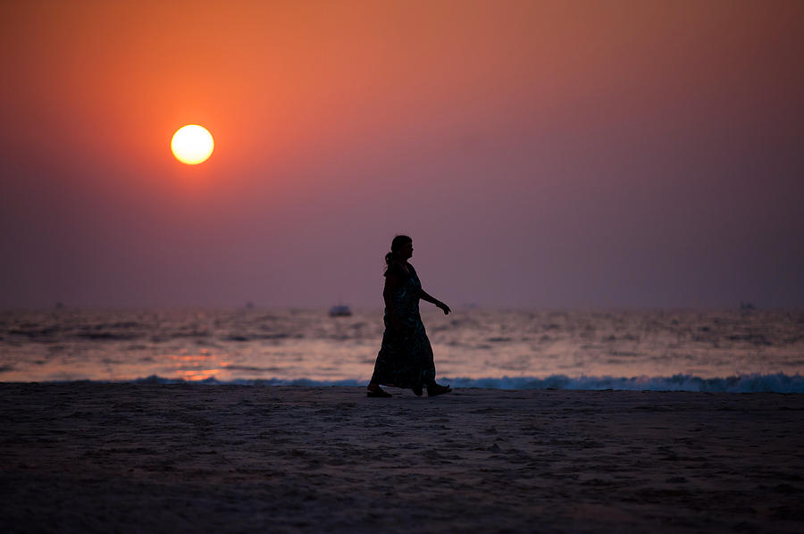 Way Home. Goan Sunset. India Photograph by Jenny Rainbow