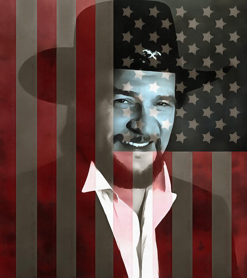 Waylon Jennings American Outlaw Digital Art By Dan Sproul