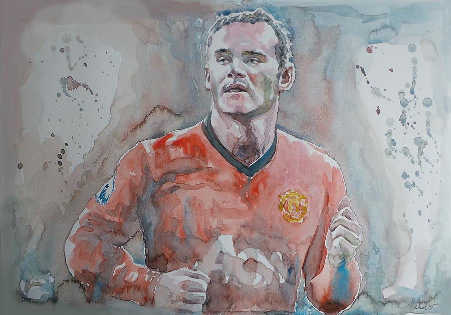 Wayne Rooney Painting - Wayne Ronney - Portrait 1 by Baris Kibar
