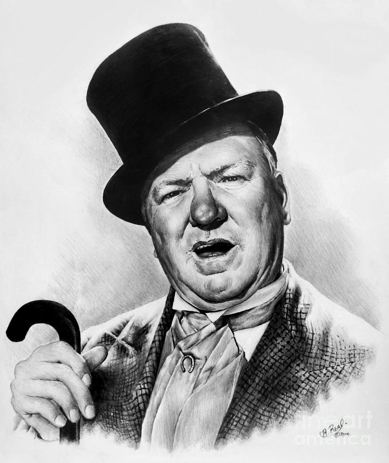 WC Fields My little chickadee Drawing by Andrew Read
