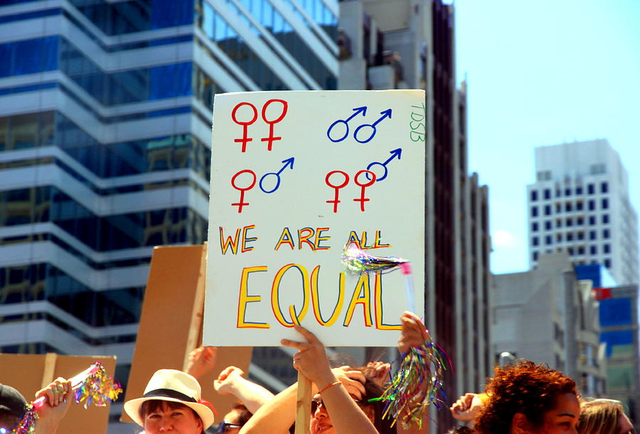 Sign Photograph - We Are All Equal by Valentino Visentini