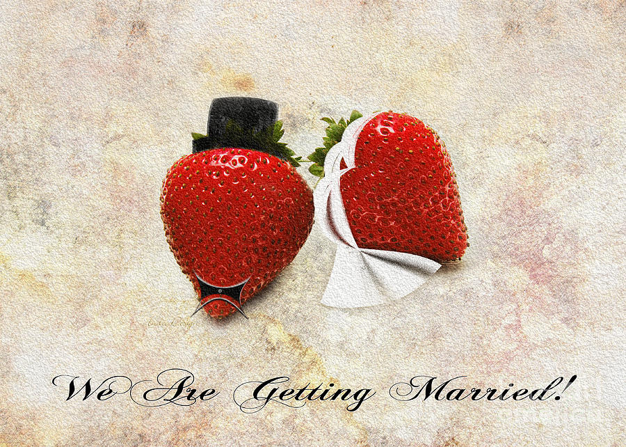 We Are Getting Married Mixed Media by Andee Design