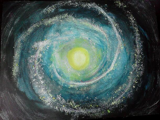 Planet Painting - We Are Here by Carol Duarte