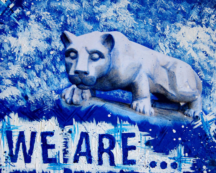 Lion Mixed Media - We Are... Penn State by Michelle Eshleman