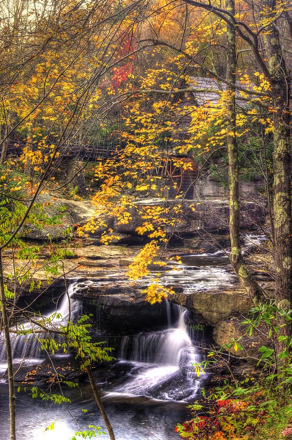 We Have Reached the Mill - Glade Creek Grist Mill Babcock State Park West Virginia - Autumn Photograph by Michael Mazaika
