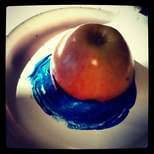Soaked Photograph - We Painted Today II. Apple Stamping by Kimberly Speranza
