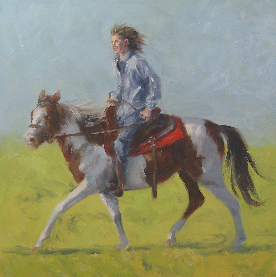 We Save Horses Four Painting by Connie Schaertl