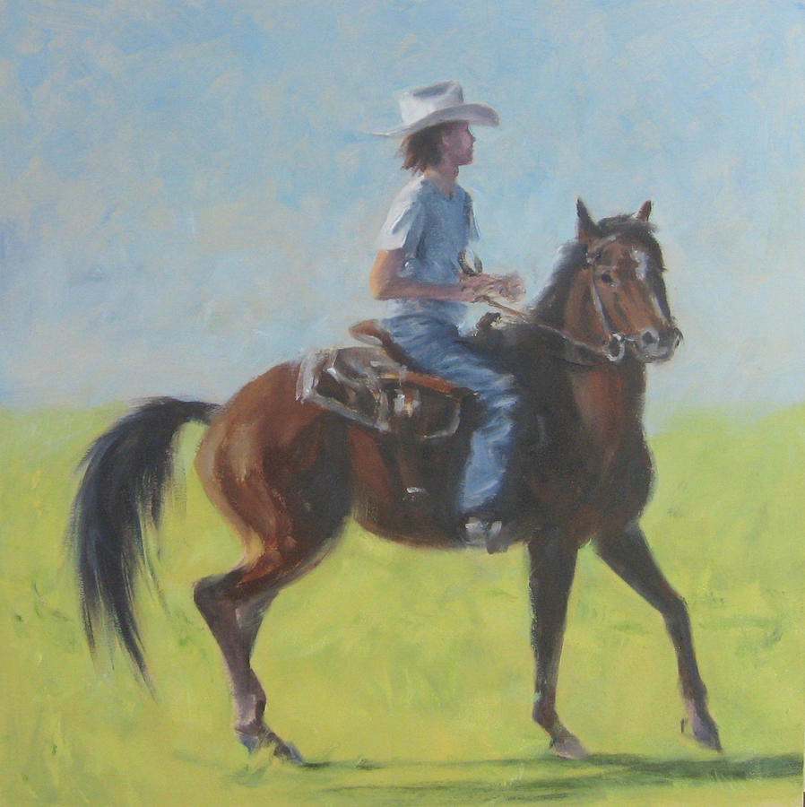 We Save Horses Three Painting by Connie Schaertl