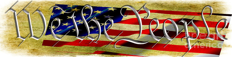 Flag Digital Art - We The People by Beverly Guilliams