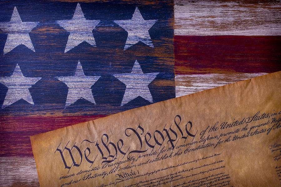 Flag Photograph - We The People by Garry Gay