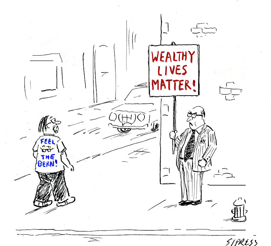Wealthy Lives Matter Drawing by David Sipress