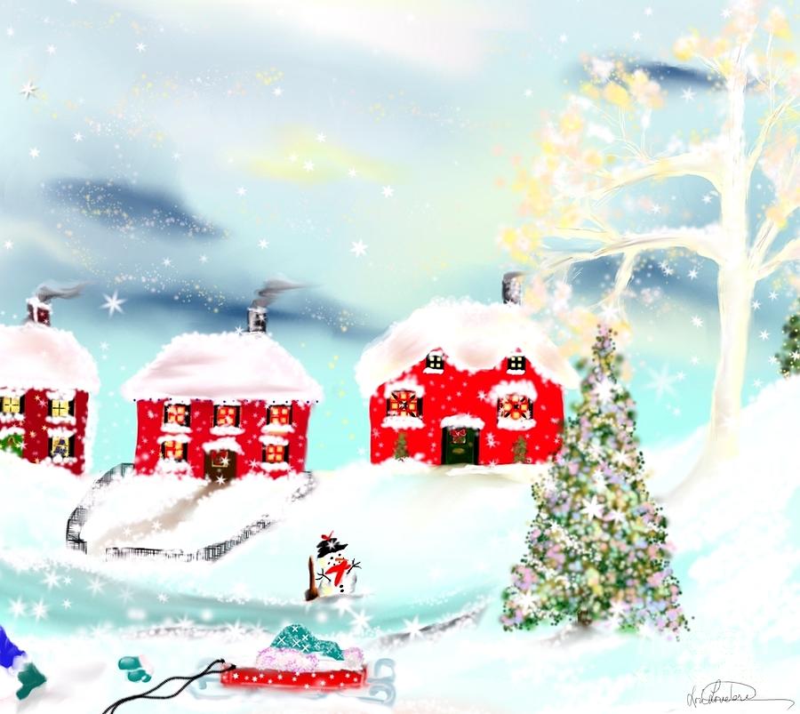 Winter Painting - Wear Those Hats and Mittens by Lori Lovetere