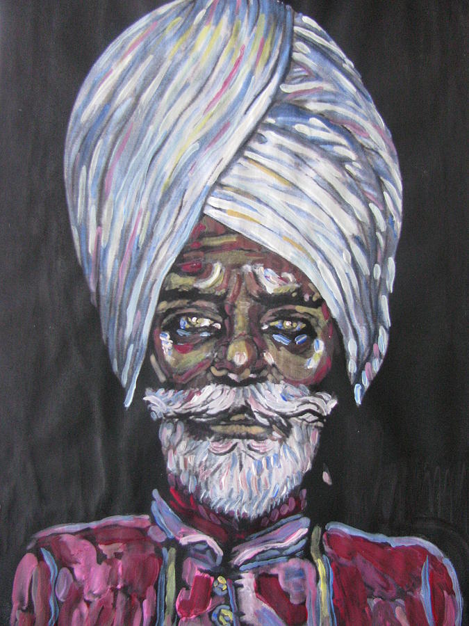 Turbans Painting - Wearing your turban with Pride by Vikram Singh