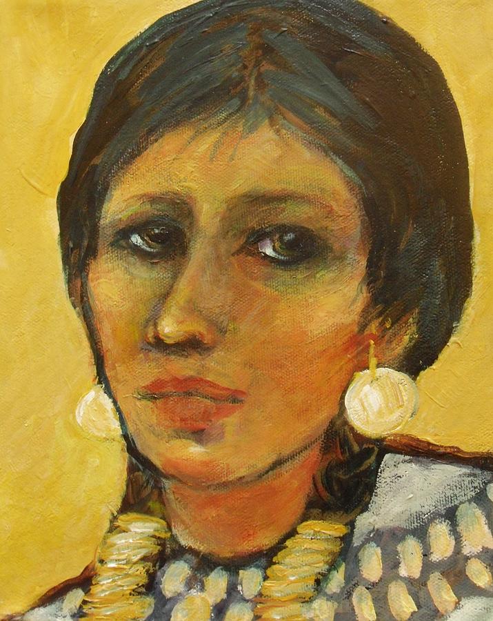 Weary Red Path Woman Painting by Carol Suzanne Niebuhr