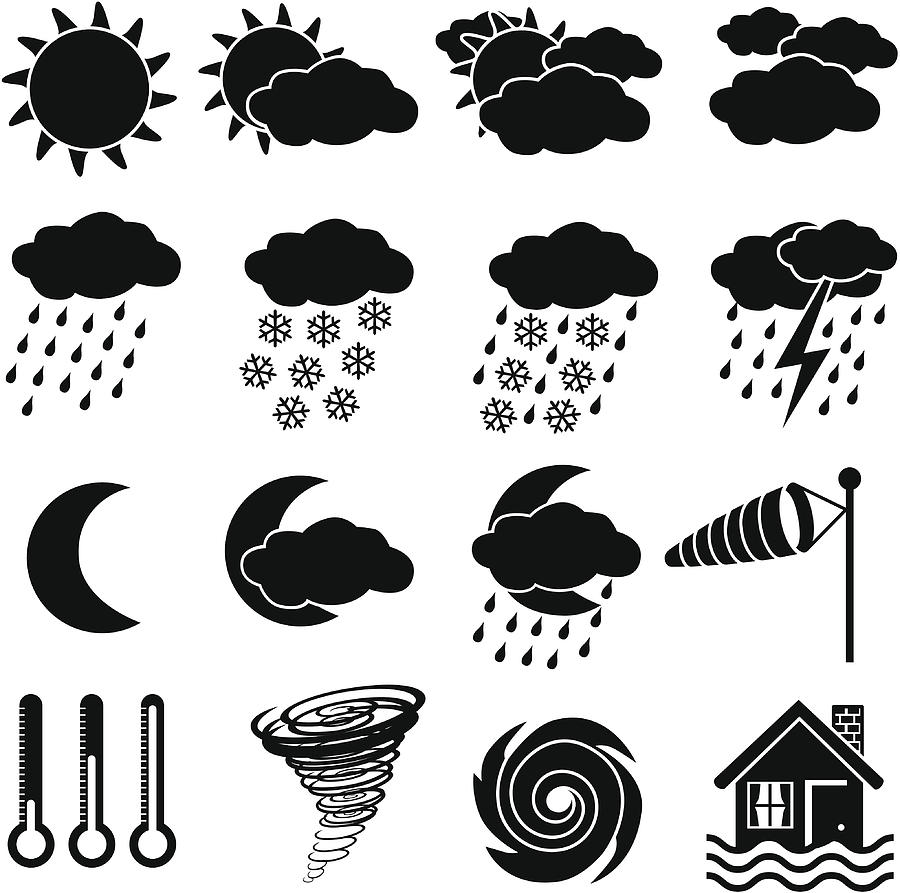 Weather Icons Drawing by Kathykonkle
