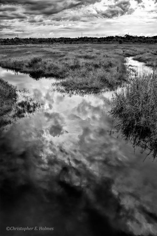 Weather Reflected - BW Photograph by Christopher Holmes