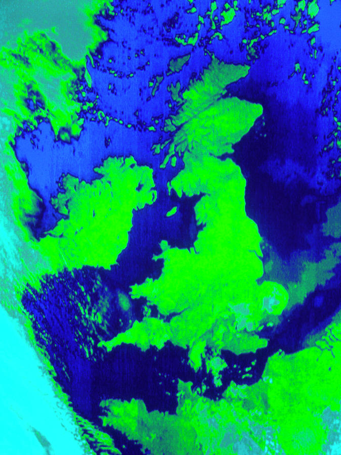 Weather Satellite Image Of Great Britain Photograph by Noaa/science Photo Library