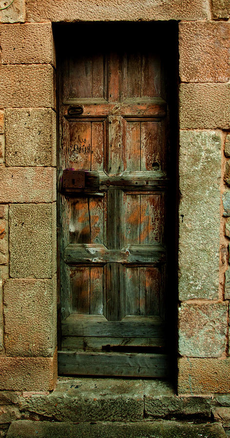 Weatherd Barcelona Door Photograph by Denise Dube