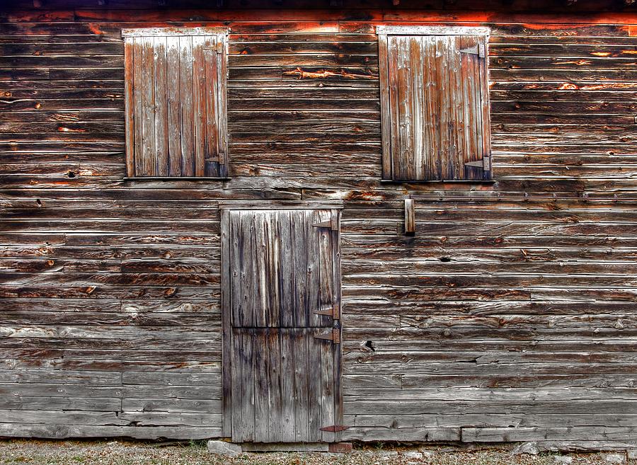 Weathered Barn and Three Doors - Bedford PA Photograph by Michael Mazaika