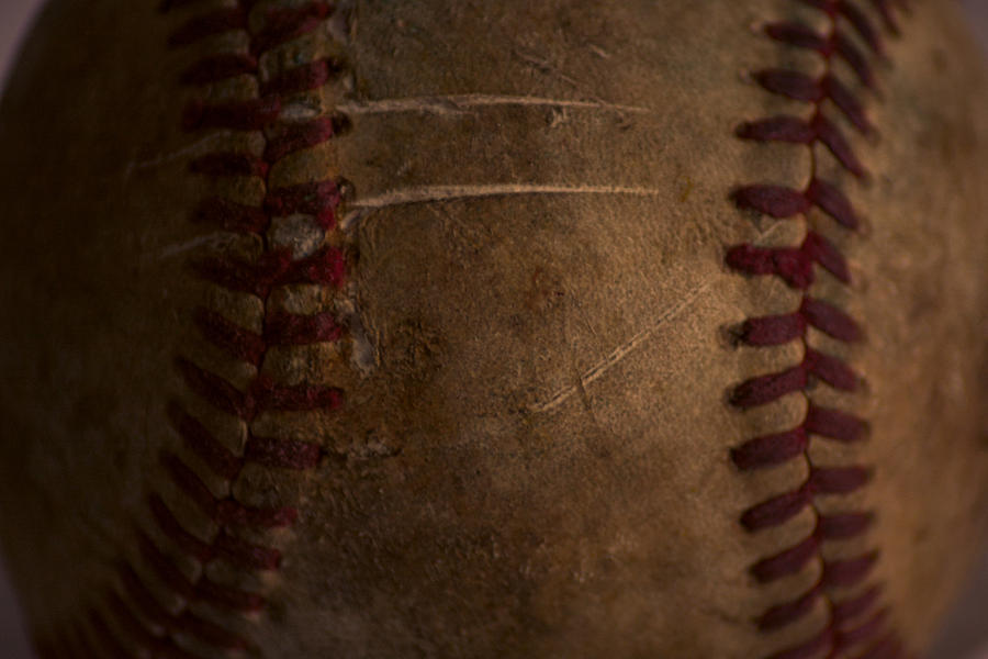 Weathered Baseball Photograph by Eugene Campbell