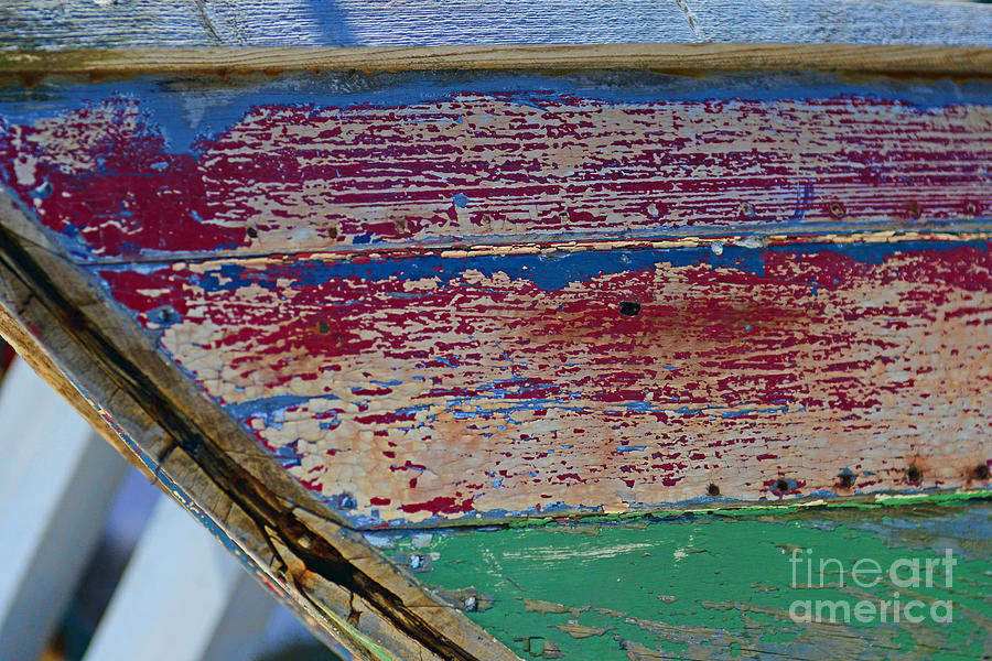 Abstract Photograph - Weathered Boat Bow by Paul Ward