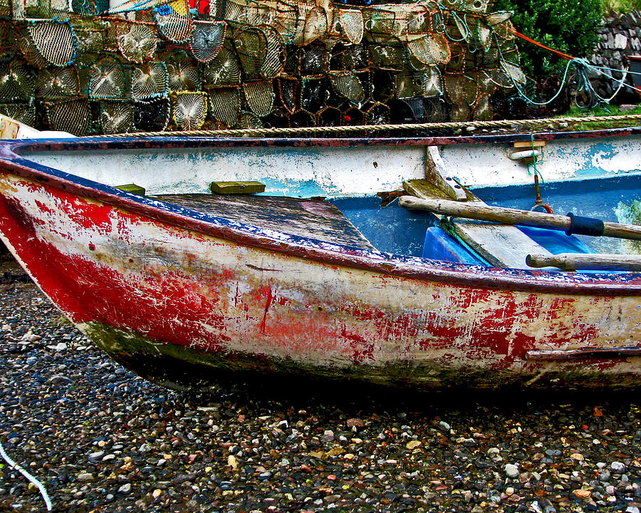 Weathered Boat Photograph by Ellen Berrahmoun