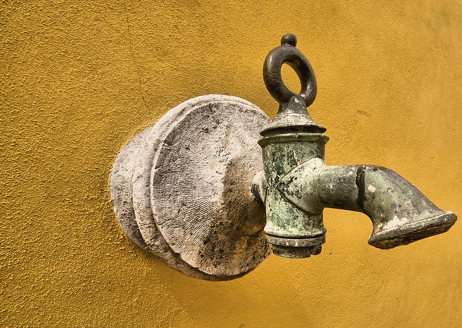 Weathered Brass Water Spigot Photograph by David Letts