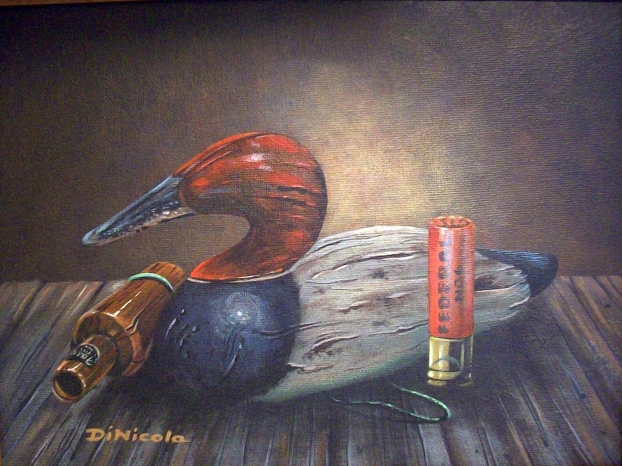 Weathered Canvasback Painting by Anthony DiNicola