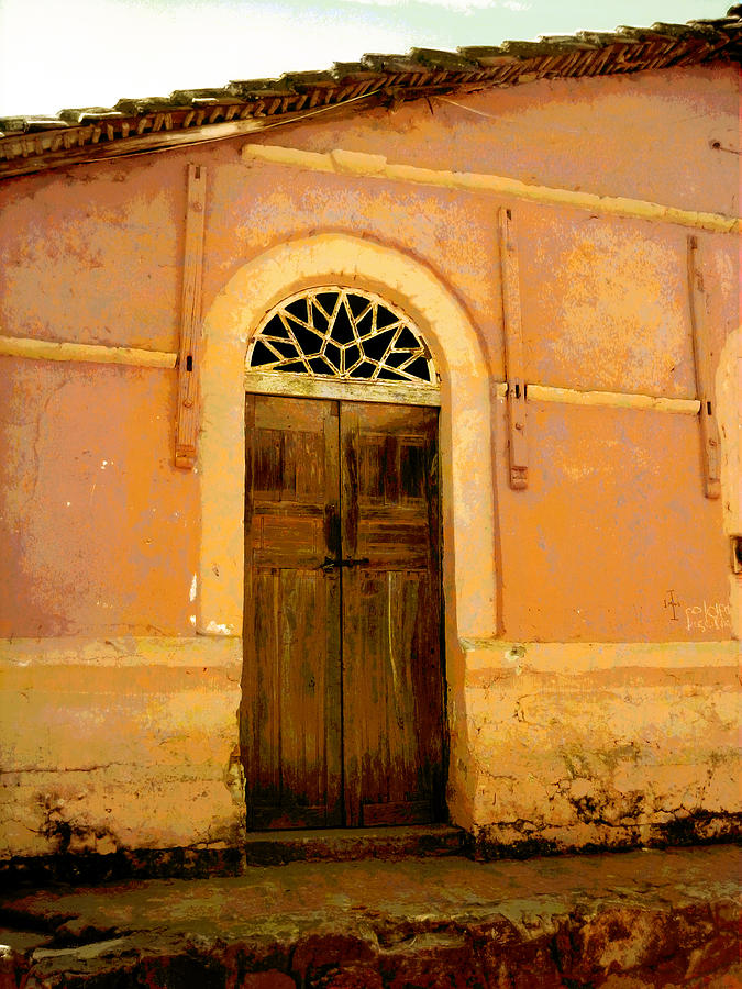 Weathered Door Mexico Photograph by Ann Powell