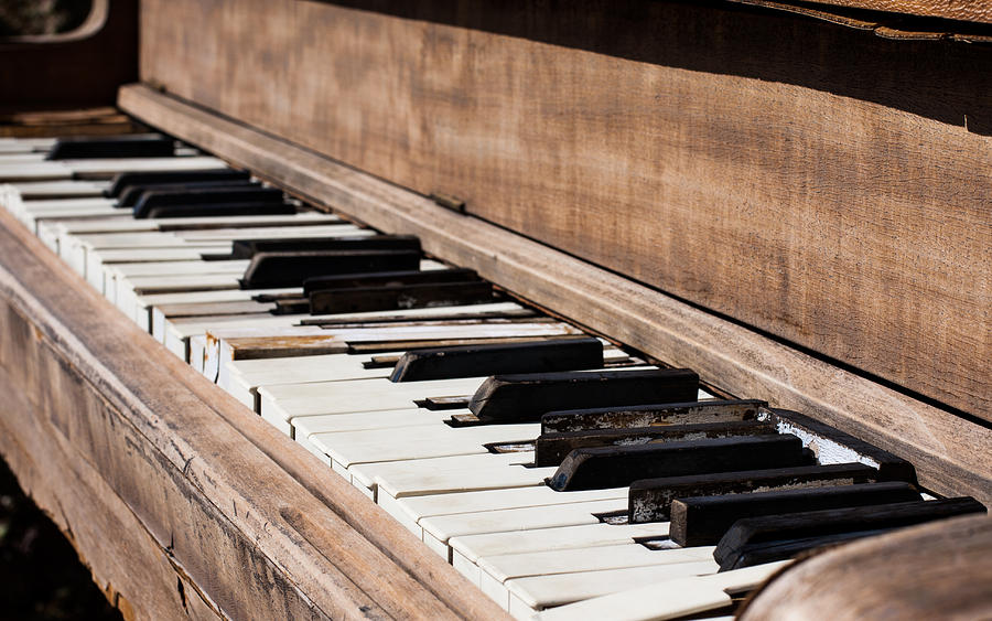 Hammer Photograph - Weathered Piano Keyboard by Kevin Grant