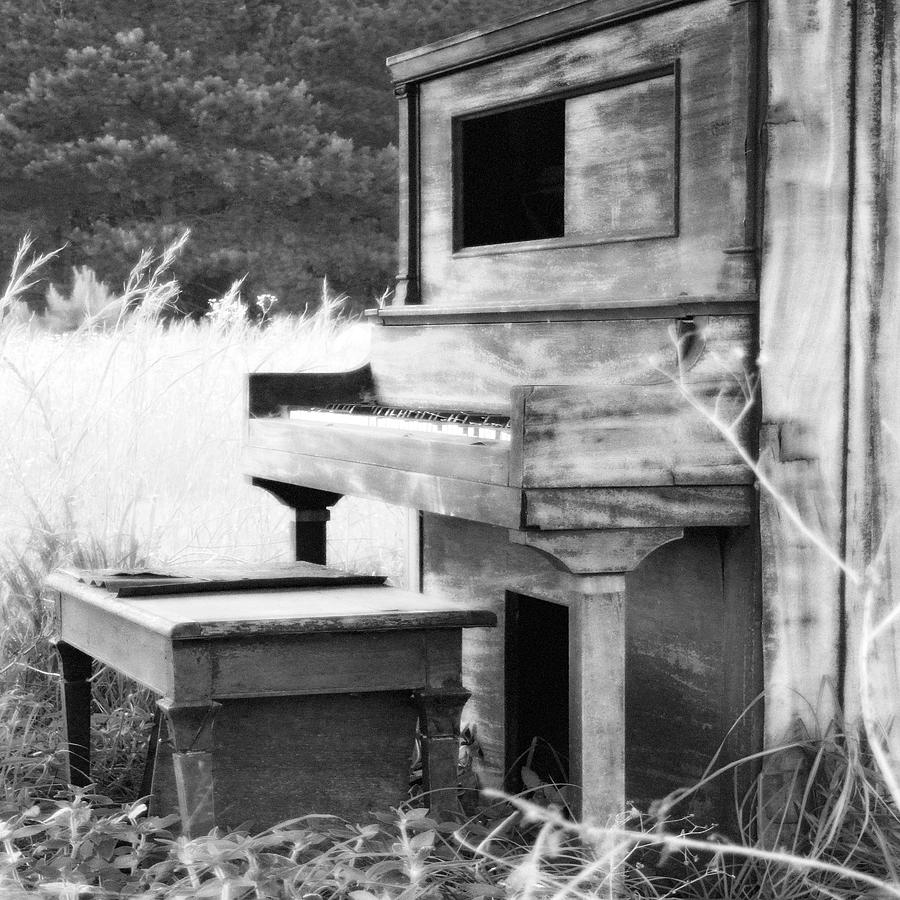 Weathered Piano Photograph by Mike McGlothlen