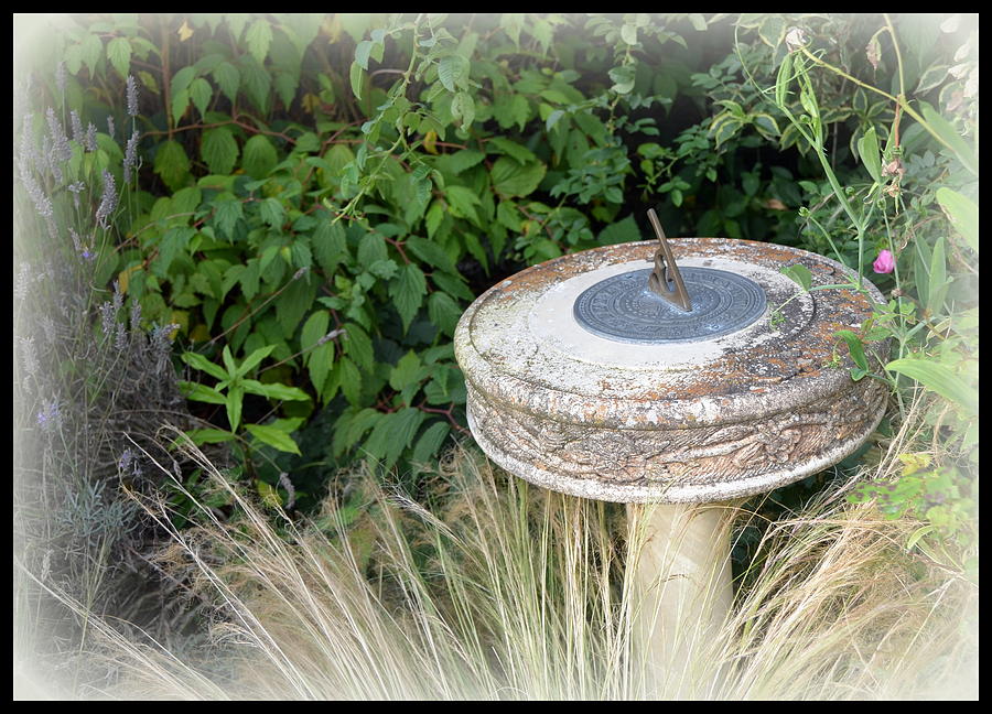 Weathered Sundial Photograph by Carla Parris