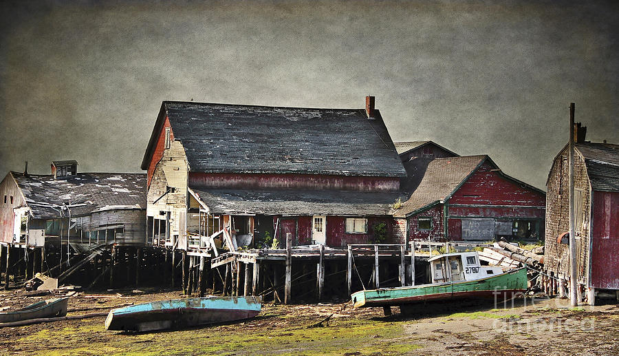 Boat Photograph - Weathered Village by Karin Pinkham