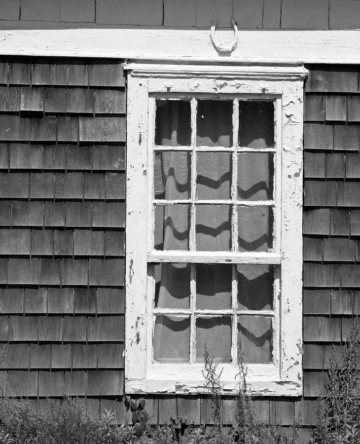 Weathered Window with Lucky Horseshoe Photograph by Brooke T Ryan