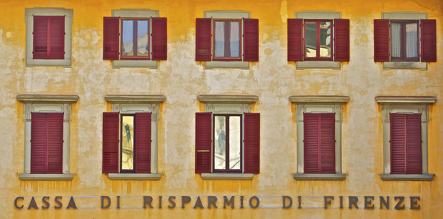 Weathered Windows of Cortona Photograph by David Letts