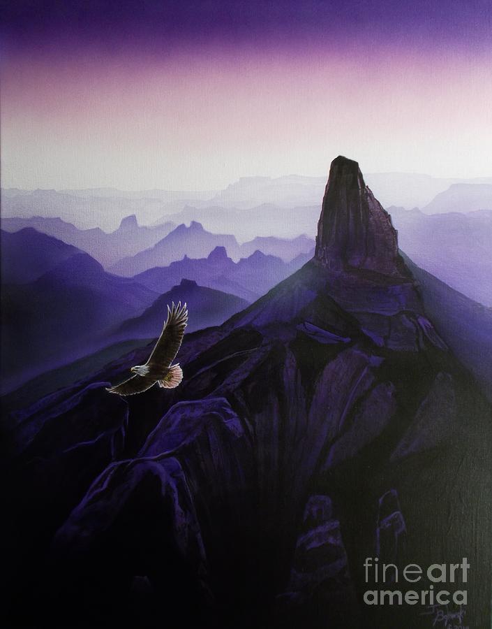 Eagle Painting - Weavers Eagle by Jerry Bokowski