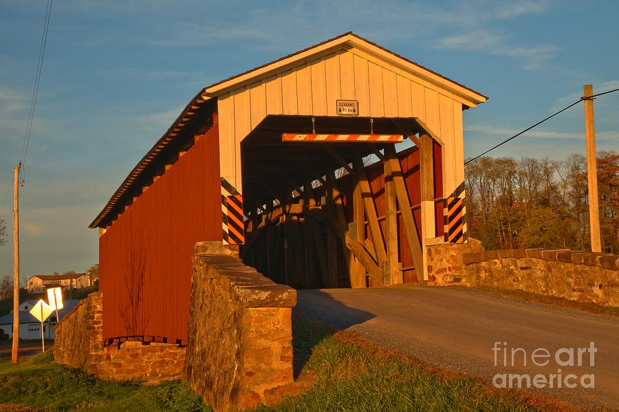 Weavers Mill Photograph - Weavers Mill Covered Bridge Lancaster County by Adam Jewell