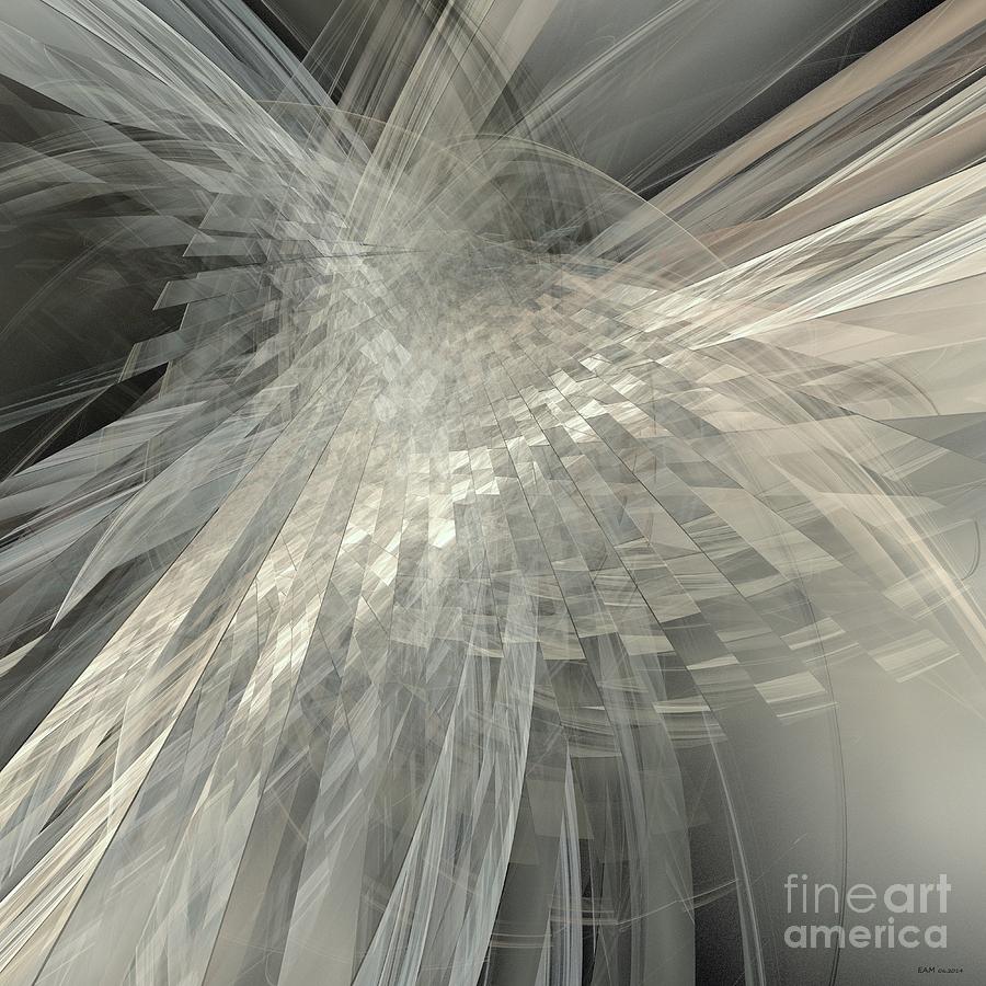 Weaving White and Gray Digital Art by Elizabeth McTaggart