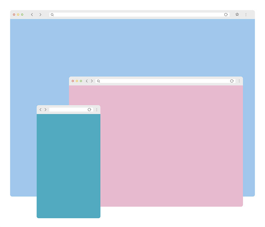 Web Browser Windows Template Drawing by Lushik