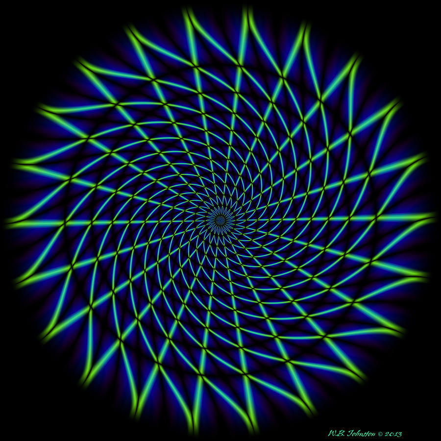 Web Mandala Digital Art by WB Johnston