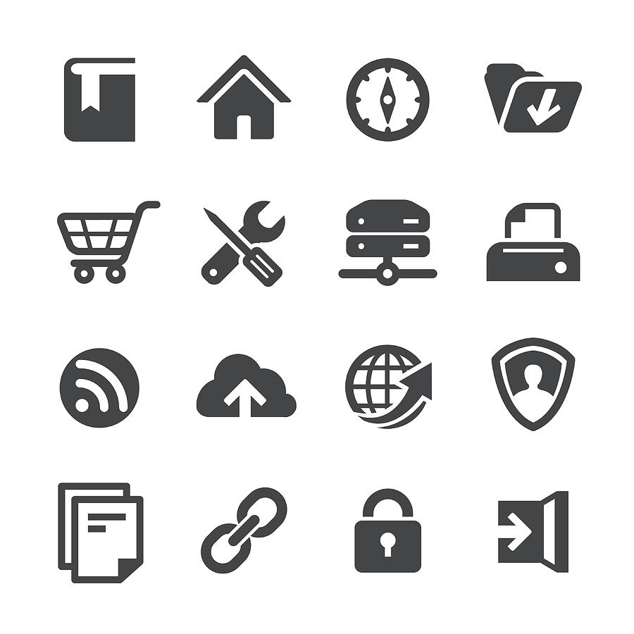 Web Site Icons - Acme Series Drawing by -victor-