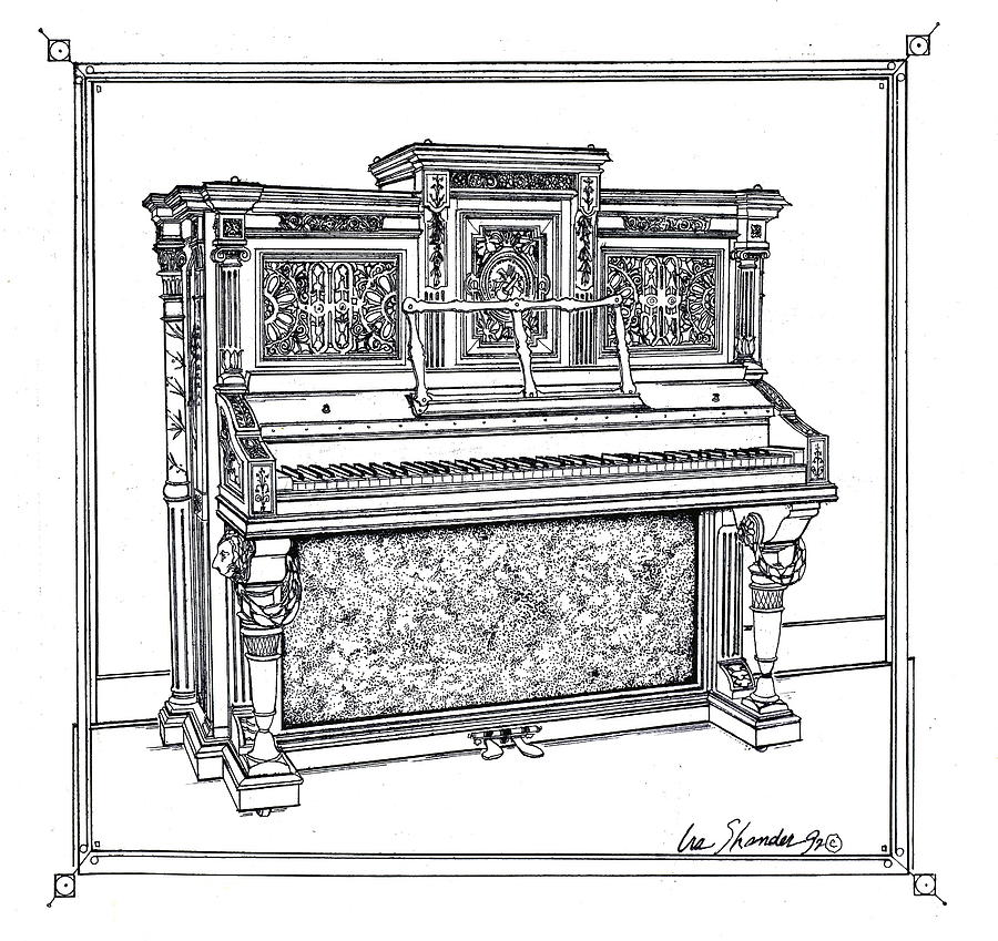Weber Upright 1871 Drawing by Ira Shander