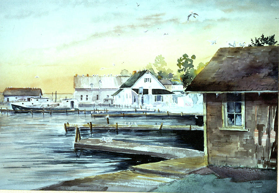 Weborgs Dock Painting by Ken Marsden