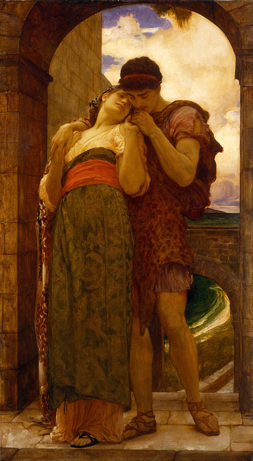 Frederic Leighton Painting - Wedded by Frederic Leighton